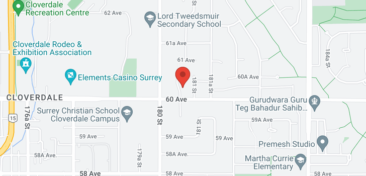 map of 5968 180A ST STREET